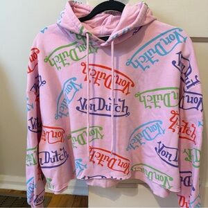 Von Dutch crop hoodie, size medium.
